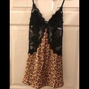 Victoria's Secret Black/leopard babydoll